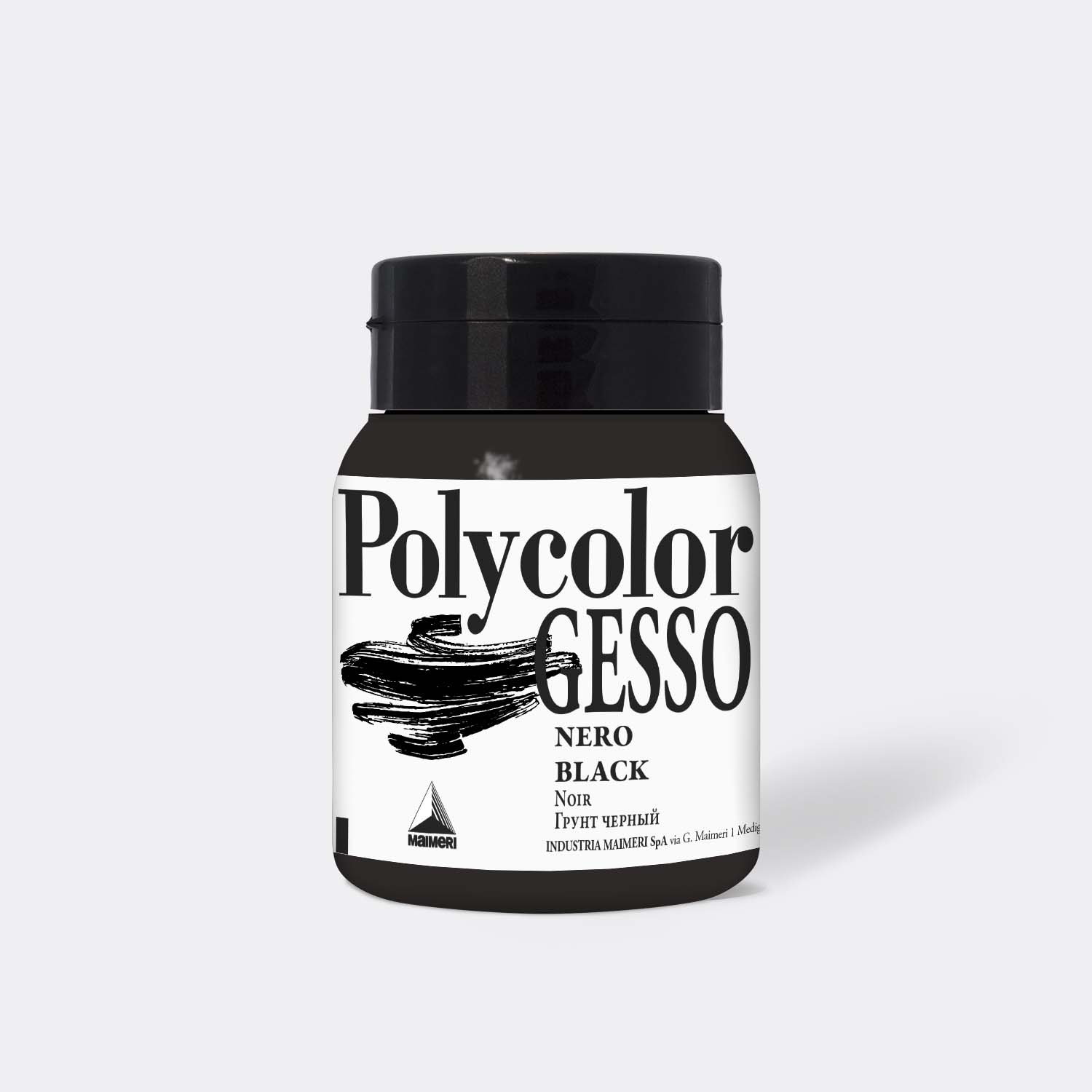 Fondo Acrilico Nero Per Pittura, Barattolo Da 16 Oz (473 Ml), Preparazione Per Tele E Supporti, Per Colori Acrilici E Ad Olio, Flessibile
